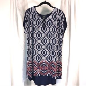 Coco Bianco Navy Sleeveless Tunic Top